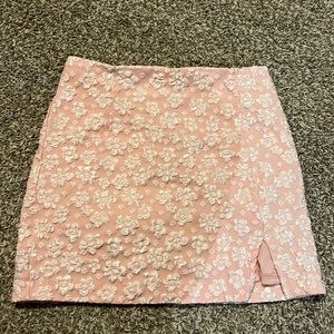 pink flower skirt